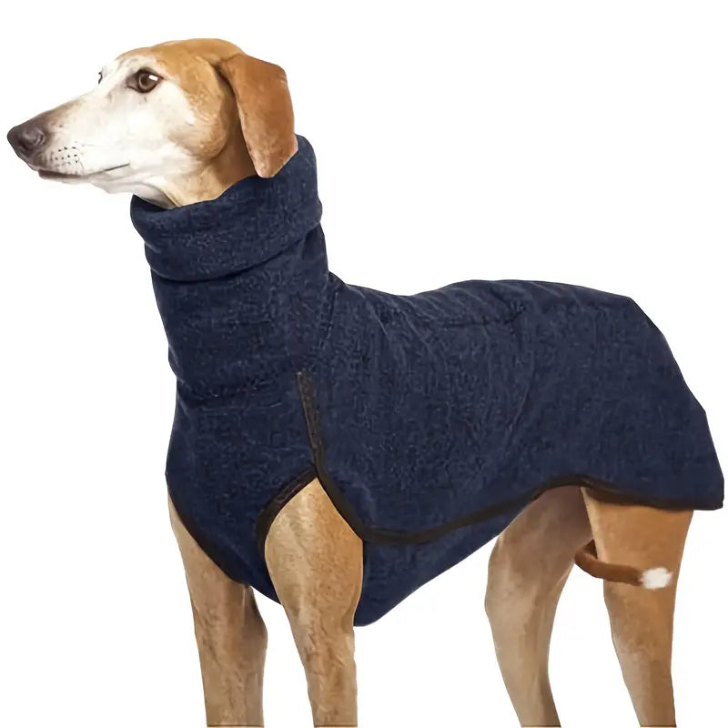 Cozy Turtleneck Dog Winter Coat for Cold Days Outdoors Blue NALANI