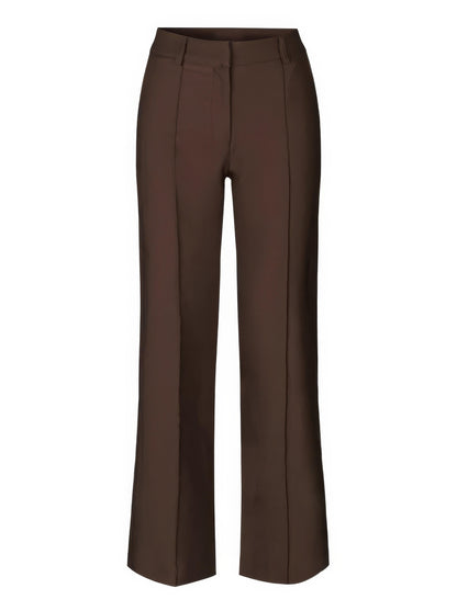 Nalani | Women's High-Waisted Wide-Leg Trousers - Tailored Fit - Full Length - Elegant & Versatile
