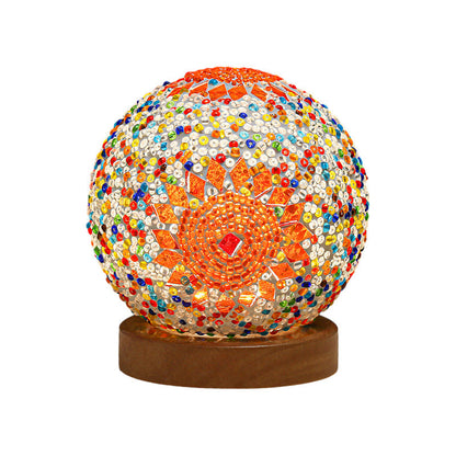Dimmable Boho Baroque LED Glass Mosaic Table Lamp 9.5 cm NALANI