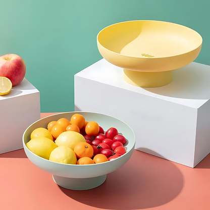 Elegant Fruit Bowl with Drainage System for Freshness and Style NaLani