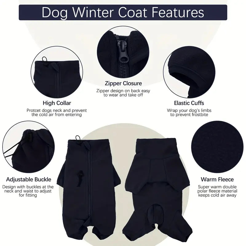 Windproof Dog Winter Coat Pajama Warmth For All Sizes NALANI