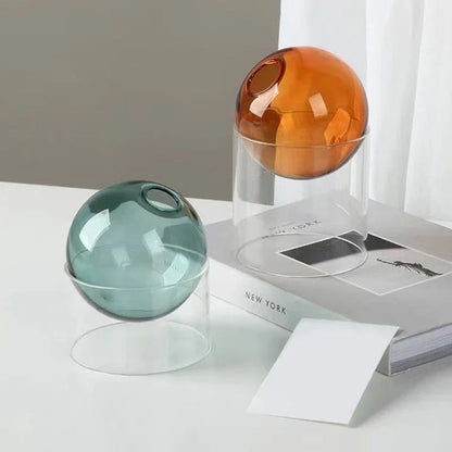 Nordic Minimalist Hydroponic Glass Vase for Bouquets NALANI
