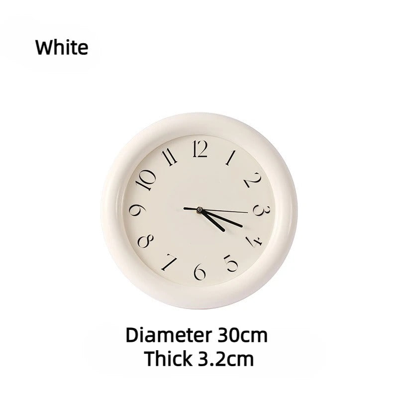 Silent Sweep Decor Wall Clock Eco Friendly Home Design White NALANI