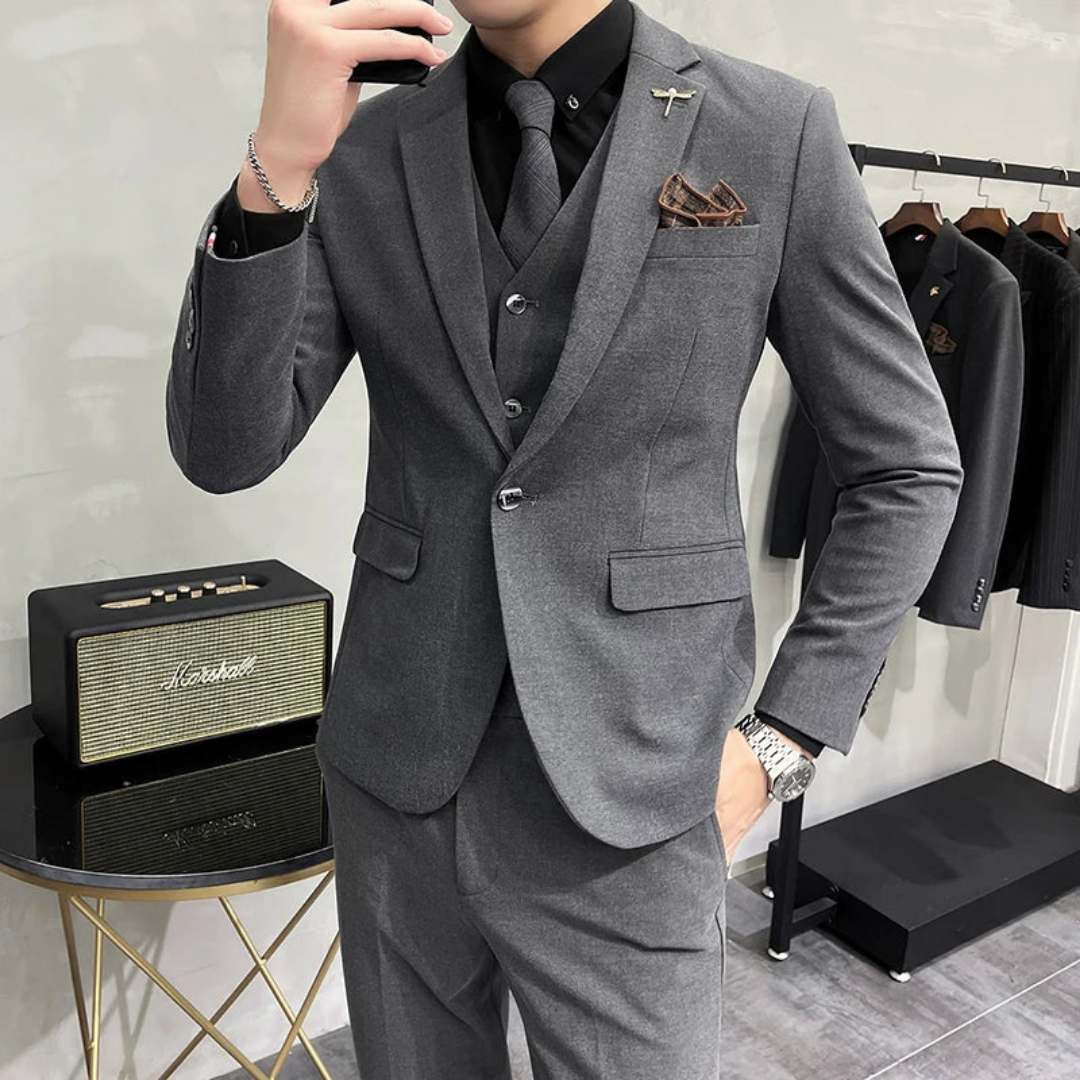 Men's 3-Piece Suit - Suit Jacket Waistcoat and Trousers