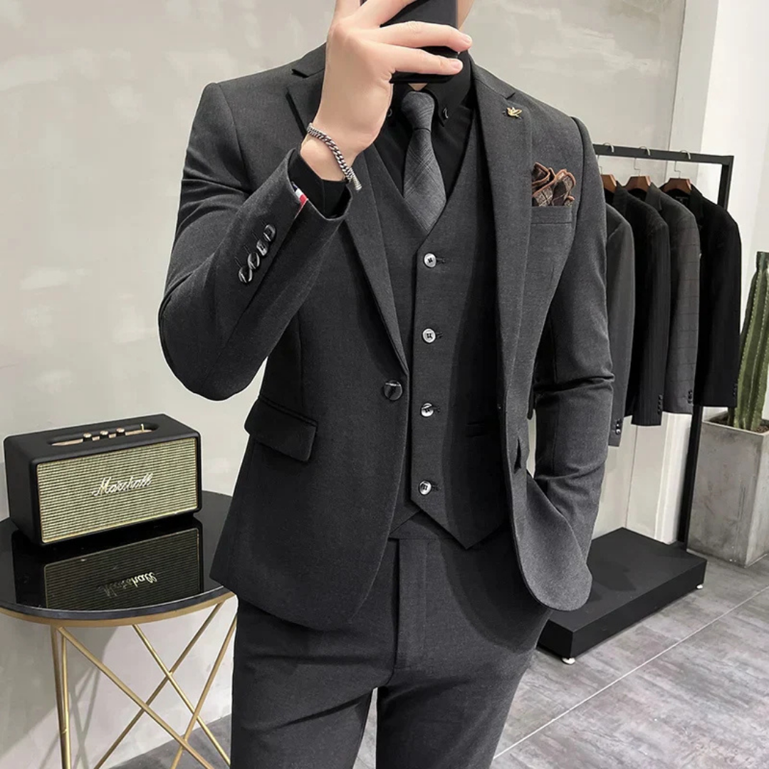 Men's 3-Piece Suit - Suit Jacket Waistcoat and Trousers