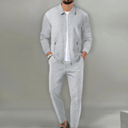 Men's Tracksuit Set - 2-Piece Zip Jacket and Slim Trousers