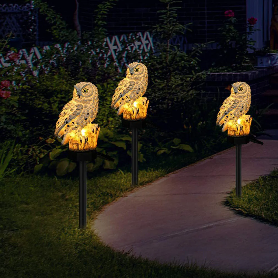 Solar Owl Outdoor Garden Light With Automatic Night Sensor NALANI