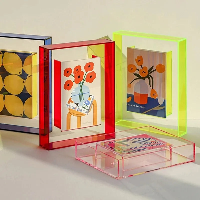 Sleek Modern Photo Frames with Vibrant Colored Edges NaLani