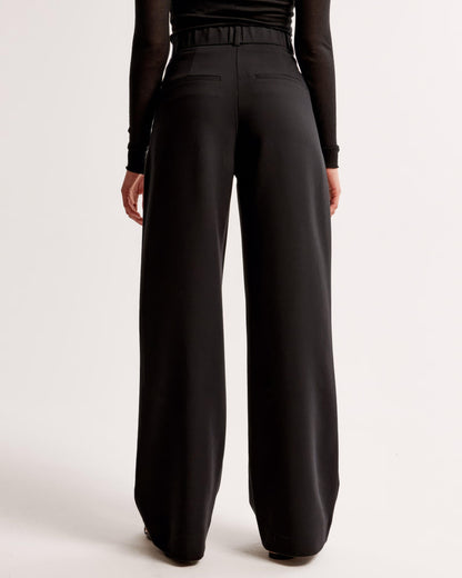 High Waist Pleated Leg Trousers With Tailored Fit For Women