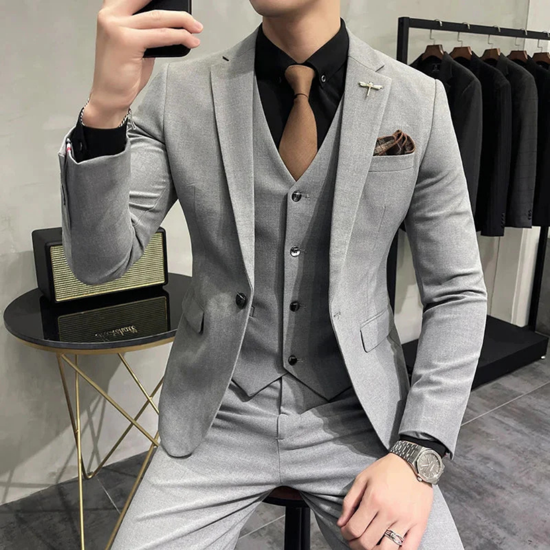 Men's 3-Piece Suit - Suit Jacket Waistcoat and Trousers