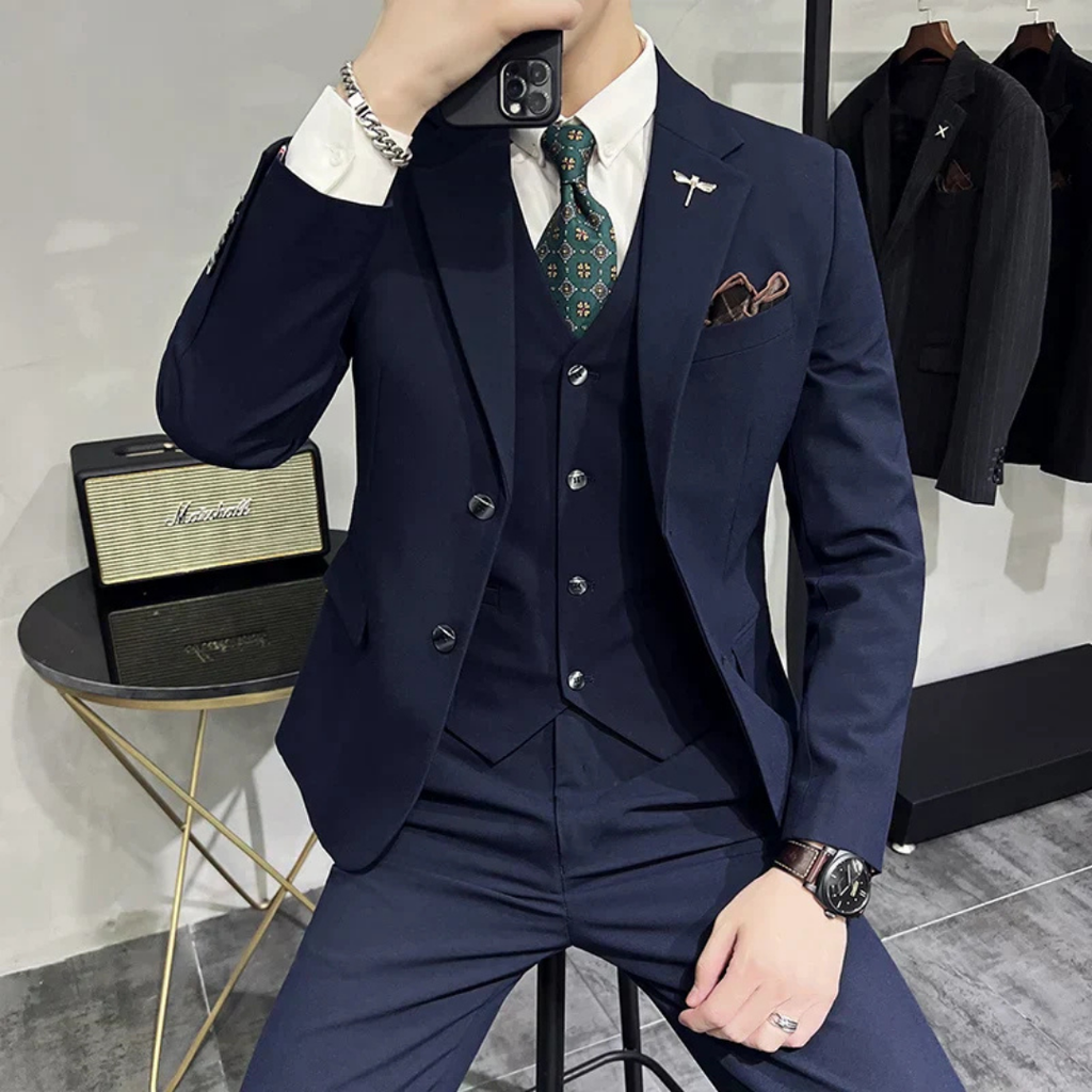 Men's 3-Piece Suit - Suit Jacket Waistcoat and Trousers