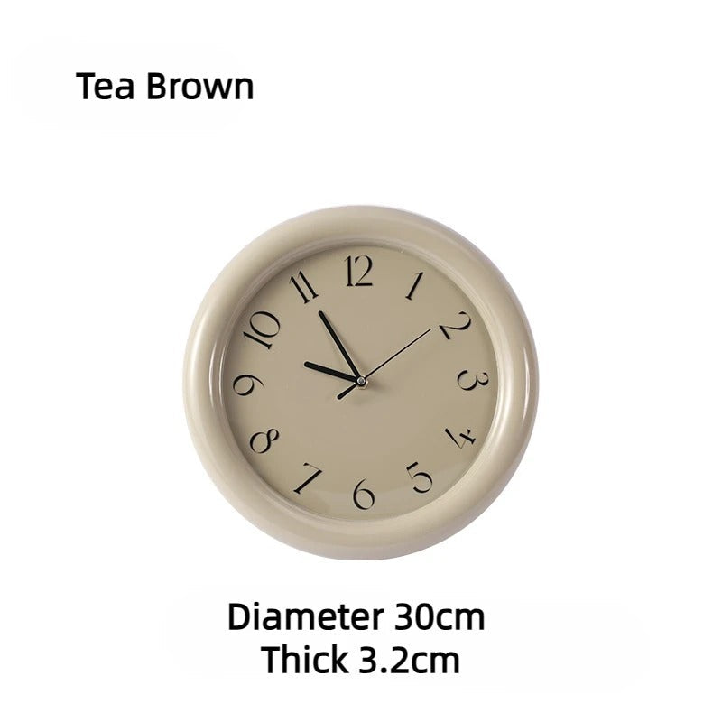 Silent Sweep Decor Wall Clock Eco Friendly Home Design Brown NALANI