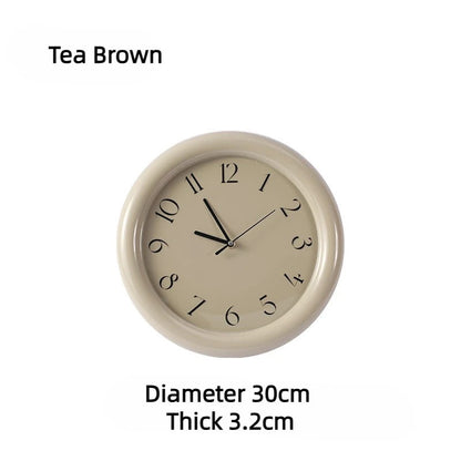 Silent Sweep Decor Wall Clock Eco Friendly Home Design Brown NALANI