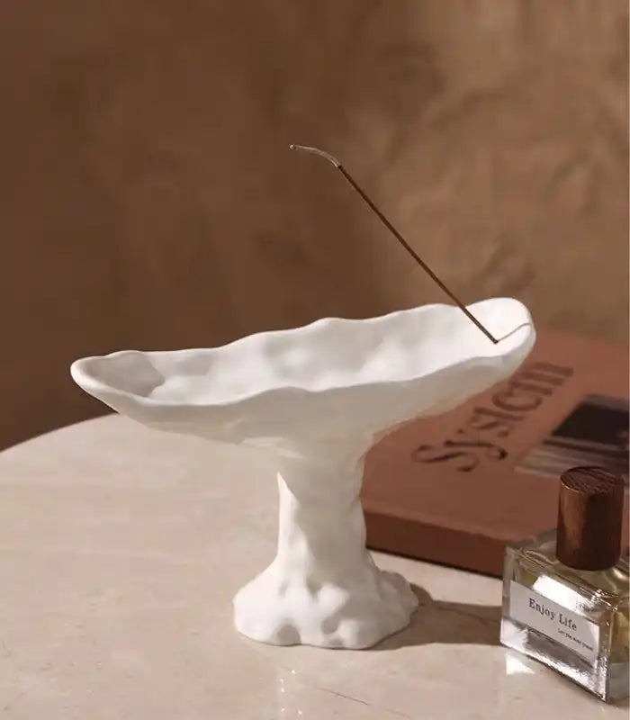Elegant Ceramic Incense Burner Home Decor Available in Red White Black White NALANI