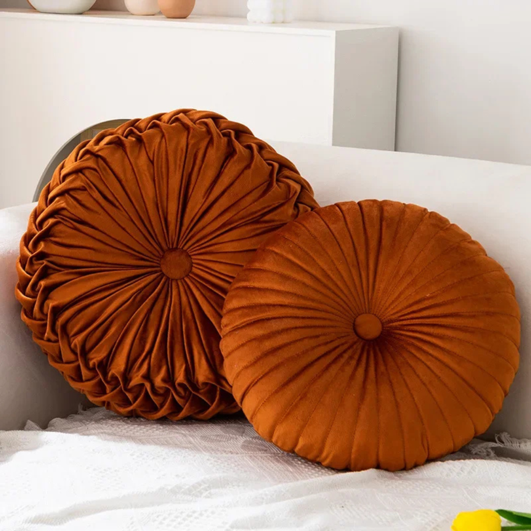 Fluffy Decorative Cushion Soft Plush Throw Pillow For Couch Orange NALANI