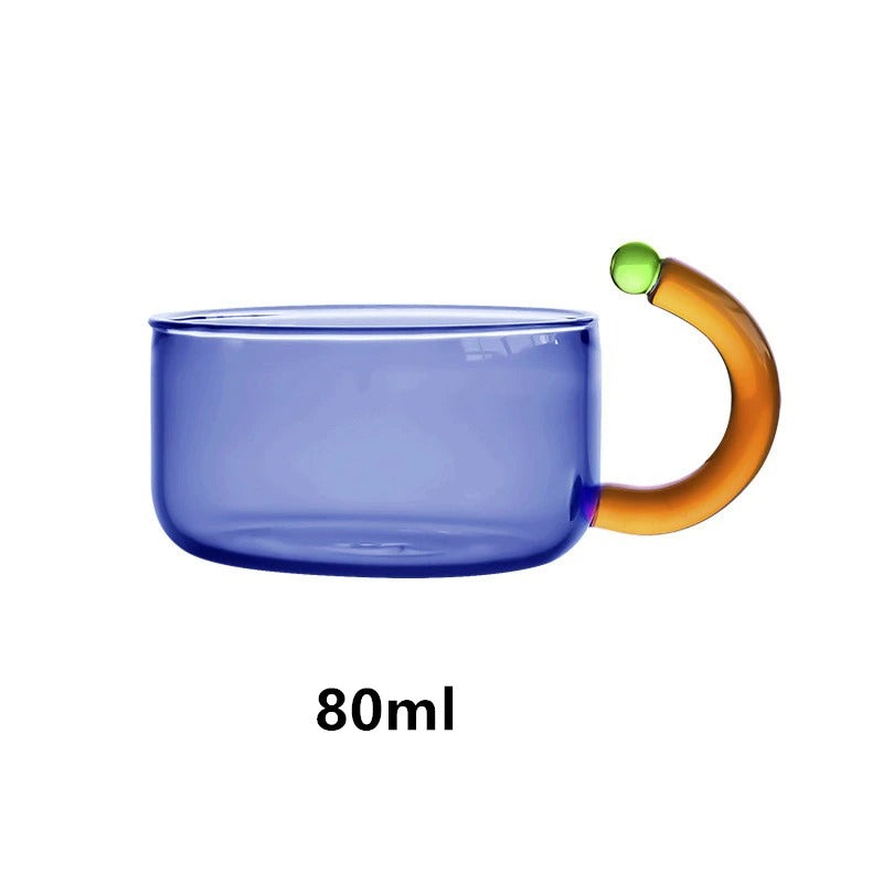 Neo Tokyo Teapot and Mug Set Modern Neon Glass Design Blue cup NaLani