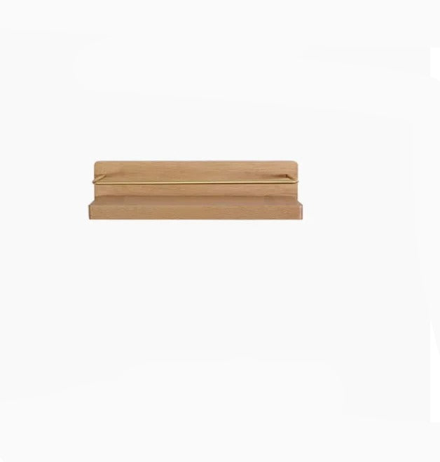 Bamboo Wall Mounted Coat Rack Shelf For Bathroom Entryway Brown A 30cm NALANI