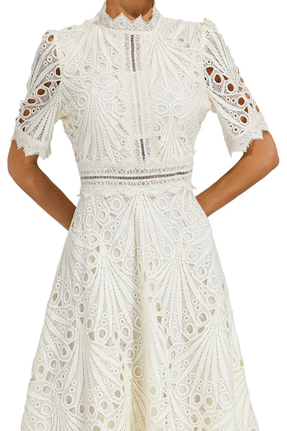 Liana | Elegant Lace Midi Dress For Women Wedding Guest Ready