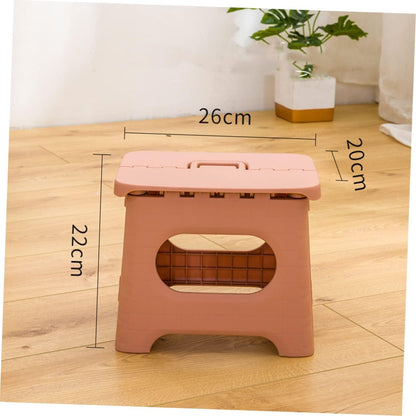 Lightweight Portable Foldable Step Stool With Carry Handle Pink Large NALANI