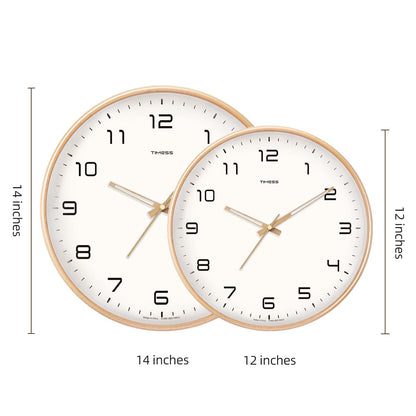 Simple Solid Wood Analogue Wall Clock For Home Decor NALANI