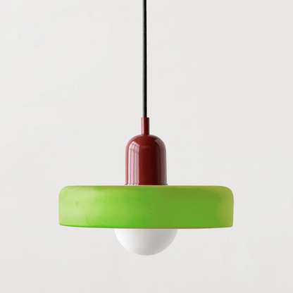 Modern Colored Glass Pendant Light for Stylish Interiors Light Green Red 25 x 18 cm NaLani