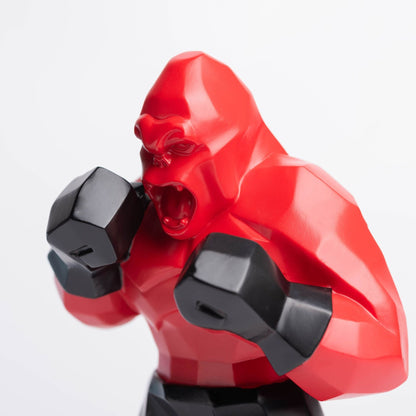 Geometric Gorilla Boxer Sculpture Unique Home Decor Accent Piece NaLani