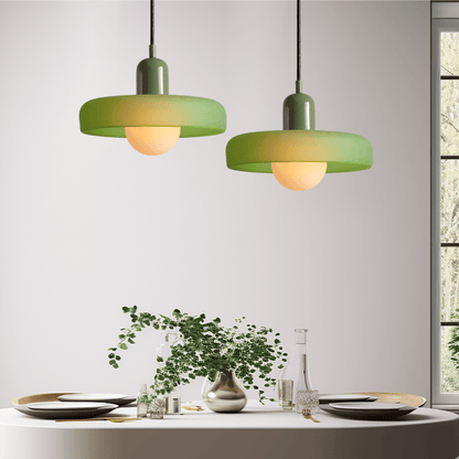 Modern Colored Glass Pendant Light for Stylish Interiors Light Green Green 25 x 18 cm NaLani