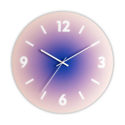 Stunning Glass Wall Clock Design For Modern Living Rooms Purple With numbers NALANI