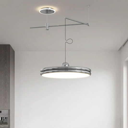 Modern Adjustable Arm Pendant Light For Dining Table Silver NALANI