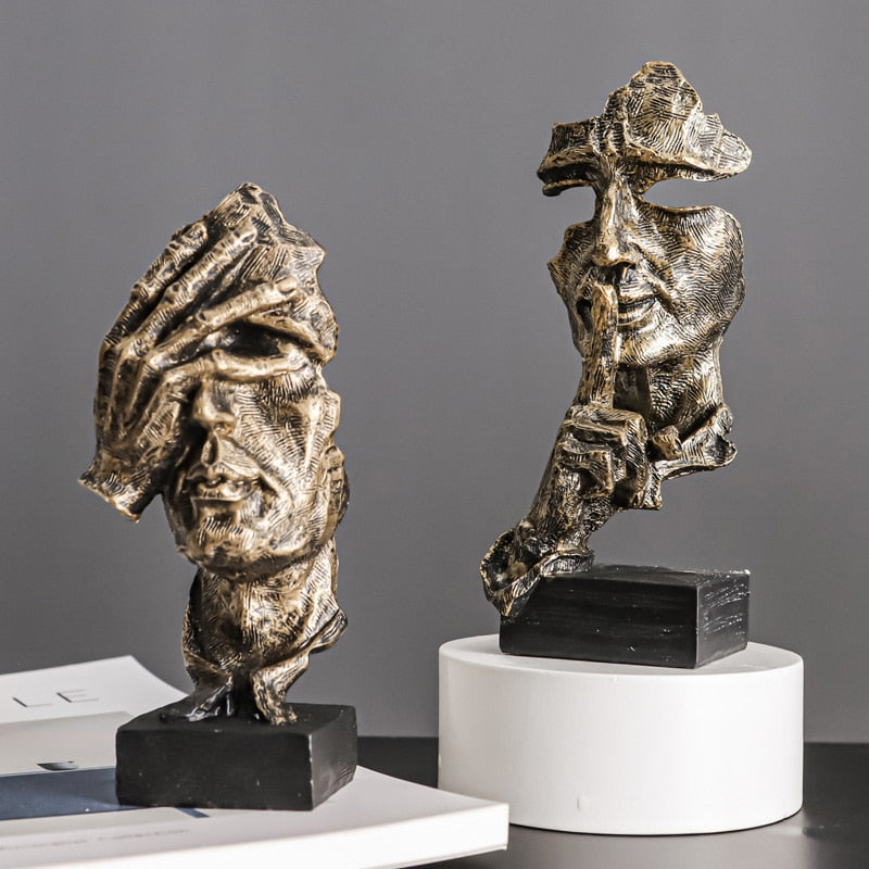 Hear Speak See No Evil Figurines Unique Home Decor Accent NALANI
