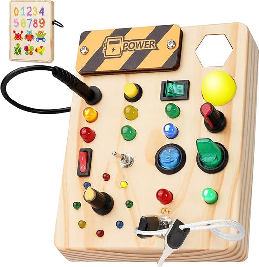 Montessori Toddler Pinboard With LED Lights Educational Toy NALANI