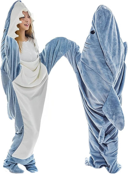 Shark Shaped Cozy Winter Blanket Soft and Trendy Home Blue NALANI