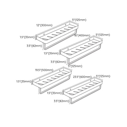 Matte Black Modern Bathroom Bath Shelf Set Anti Rust NALANI