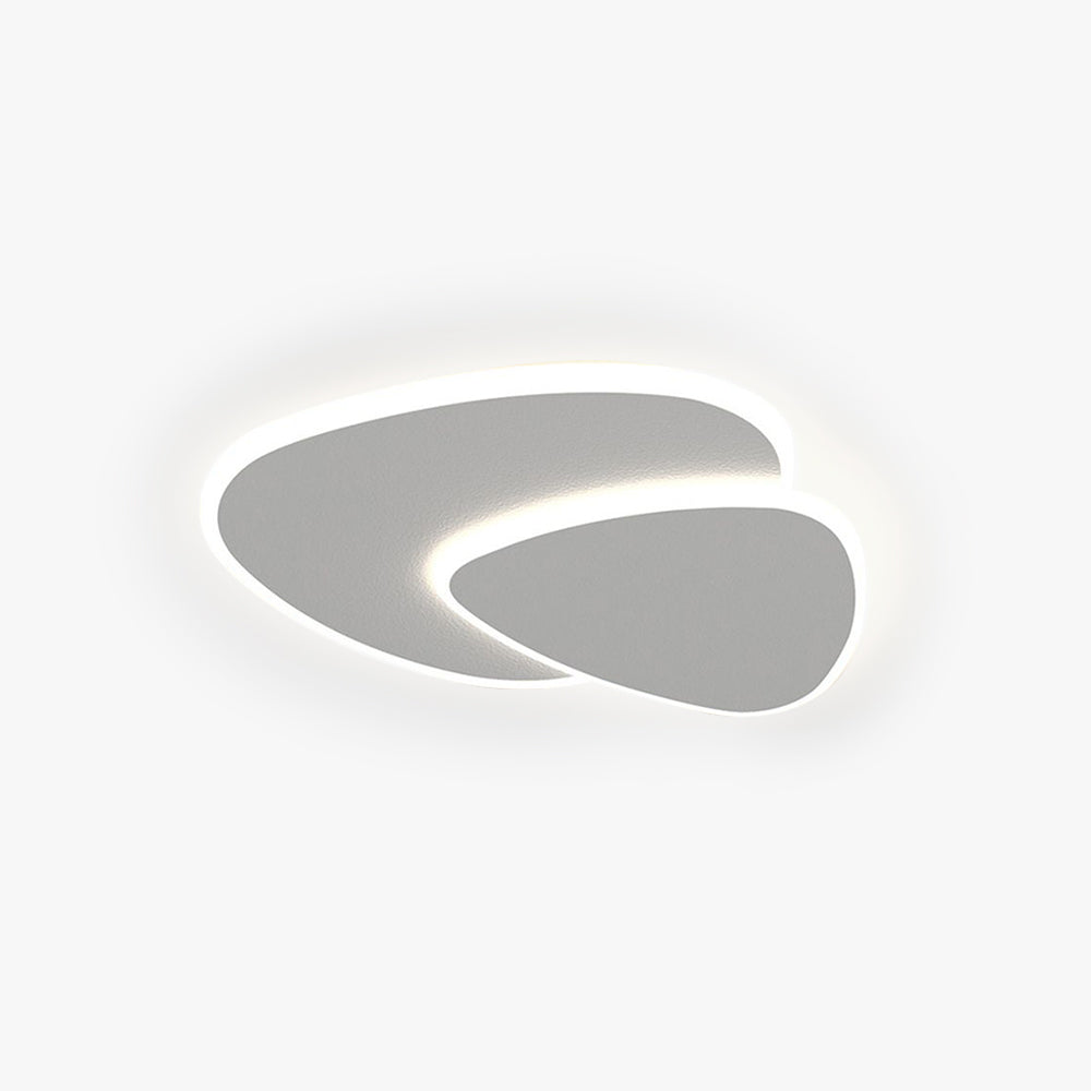 Modern LED Ceiling Lamp in White Metal and Acrylic for Bedroom Calora