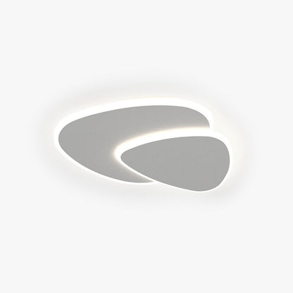 Modern LED Ceiling Lamp in White Metal and Acrylic for Bedroom Calora