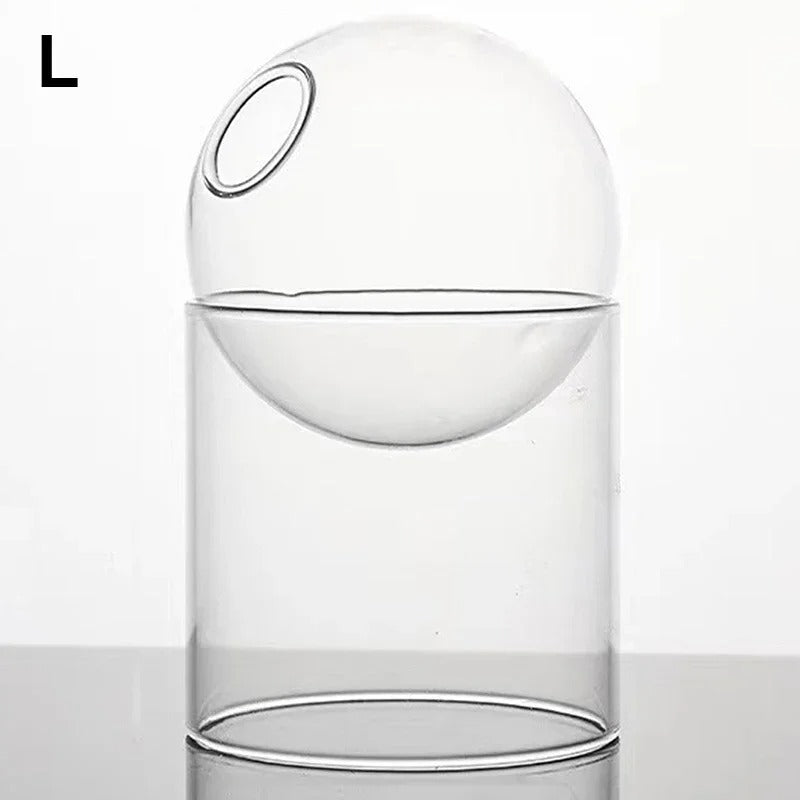 Nordic Minimalist Hydroponic Glass Vase for Bouquets Clear L NALANI