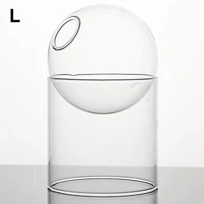 Nordic Minimalist Hydroponic Glass Vase for Bouquets Clear L NALANI