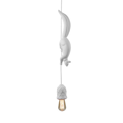 Pinecone Shape Resin Pendant Light With Squirrel Decor NALANI