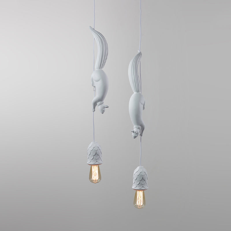 Pinecone Shape Resin Pendant Light With Squirrel Decor NALANI