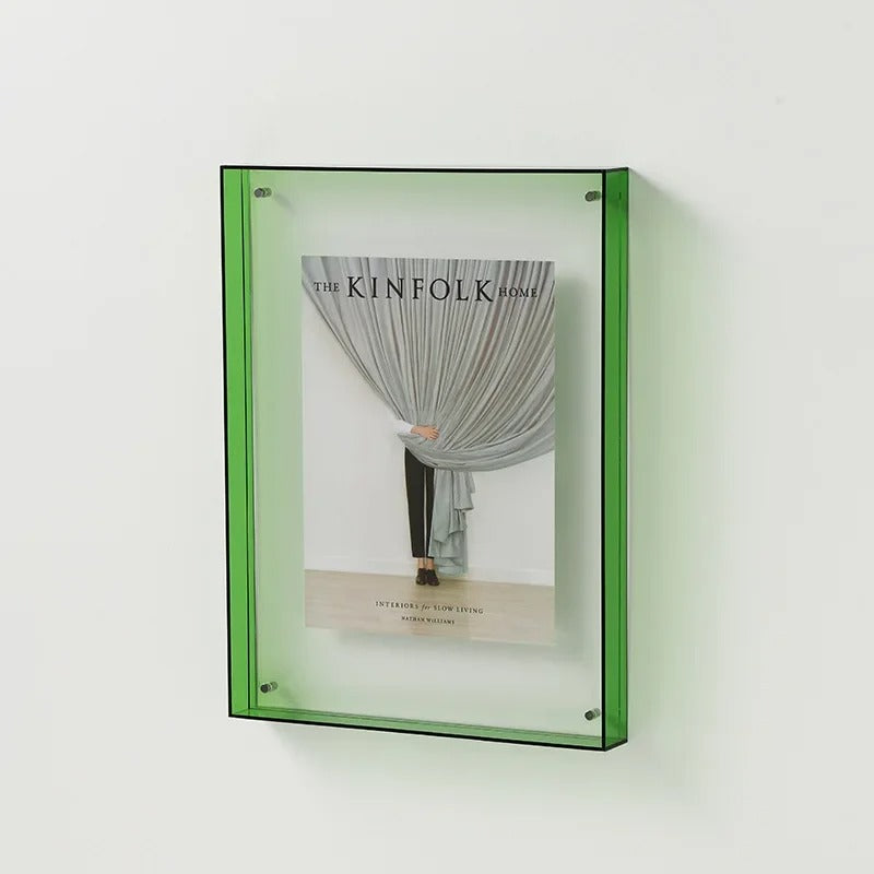 Sleek Modern Photo Frames with Vibrant Colored Edges Green NaLani