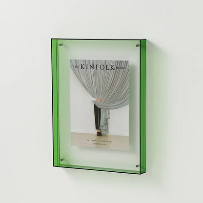 Sleek Modern Photo Frames with Vibrant Colored Edges Green NaLani
