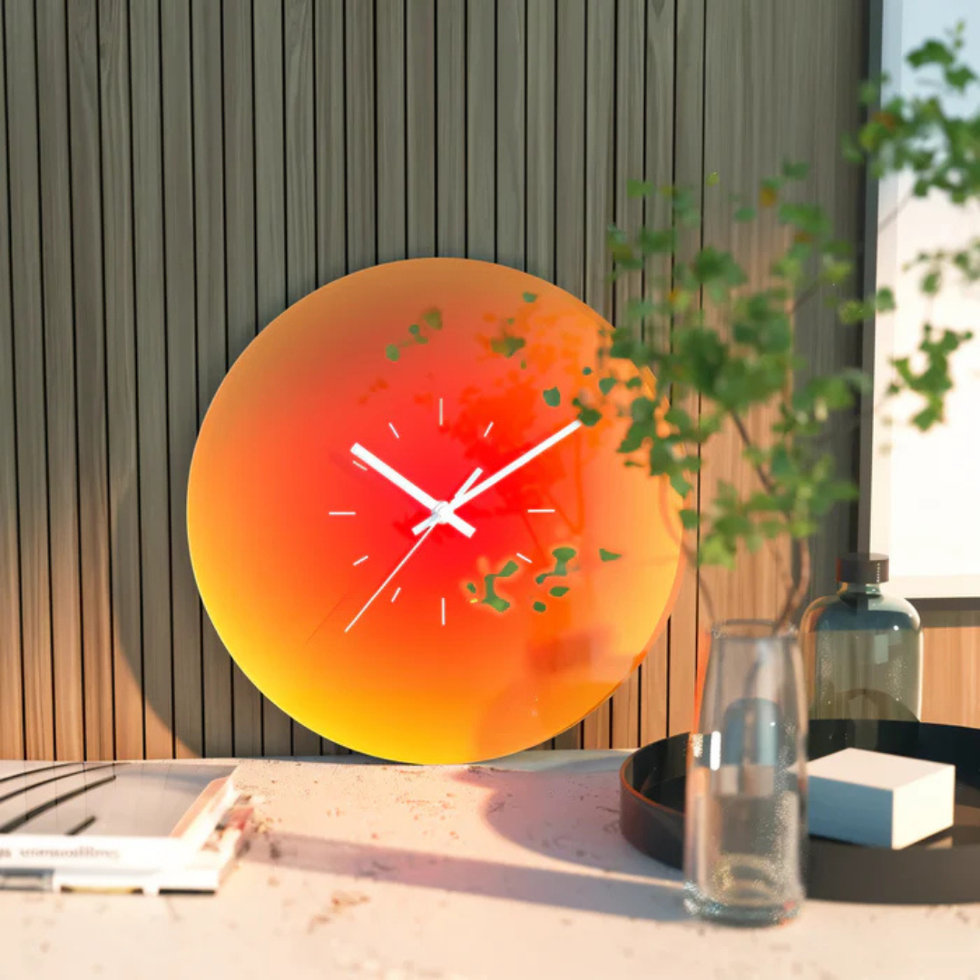 Stunning Glass Wall Clock Design For Modern Living Rooms NALANI