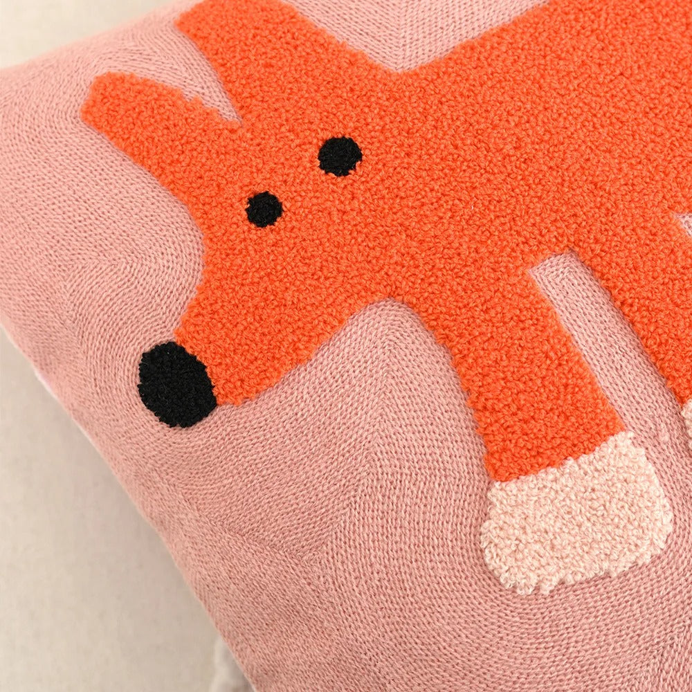 Nordic Animal Embroidery Pillow Cover 45x45 Cushion NALANI