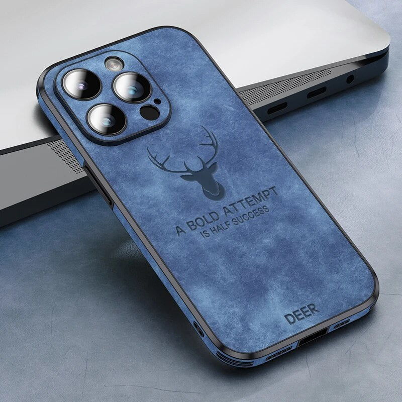 Premium Suede Leather IPhone Case With Shock Absorbing Liner NALANI