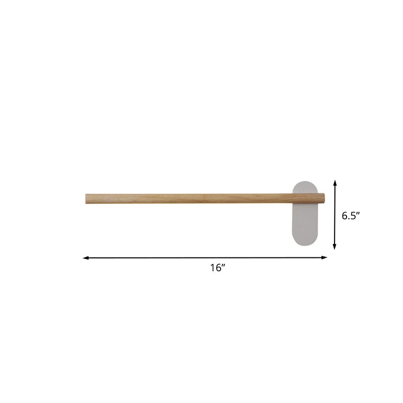 Beige Wood Slim Linear Vanity Light LED Wall Sconce NALANI