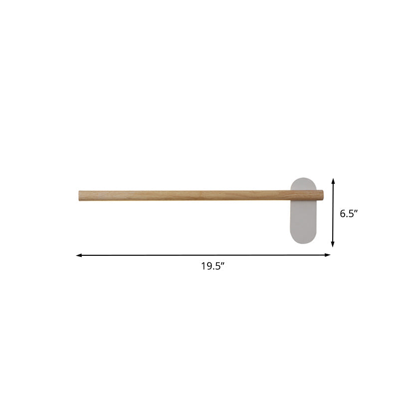 Beige Wood Slim Linear Vanity Light LED Wall Sconce NALANI