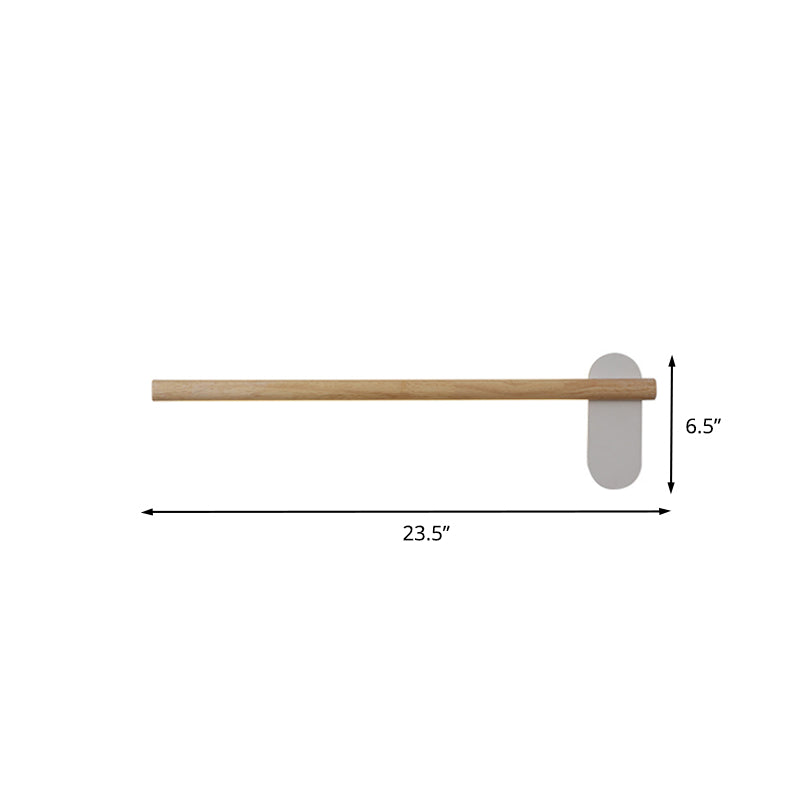Beige Wood Slim Linear Vanity Light LED Wall Sconce NALANI