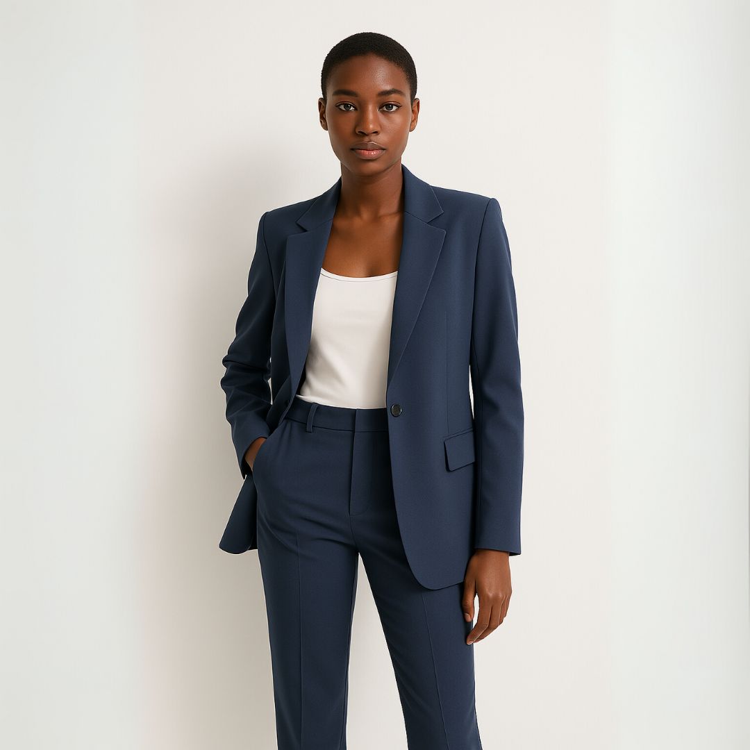 Women Blazer And Pants Suit Set For Work Office Two Piece