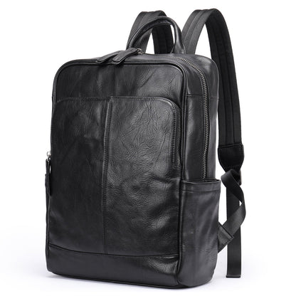 Leather Laptop Backpack 15.6 Inch For Business Travel-Handtassen-NaLani