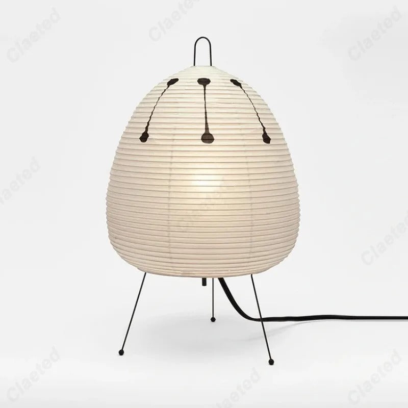 Rice Paper Table Lamp With Ambient Light For Calm Spaces White NALANI